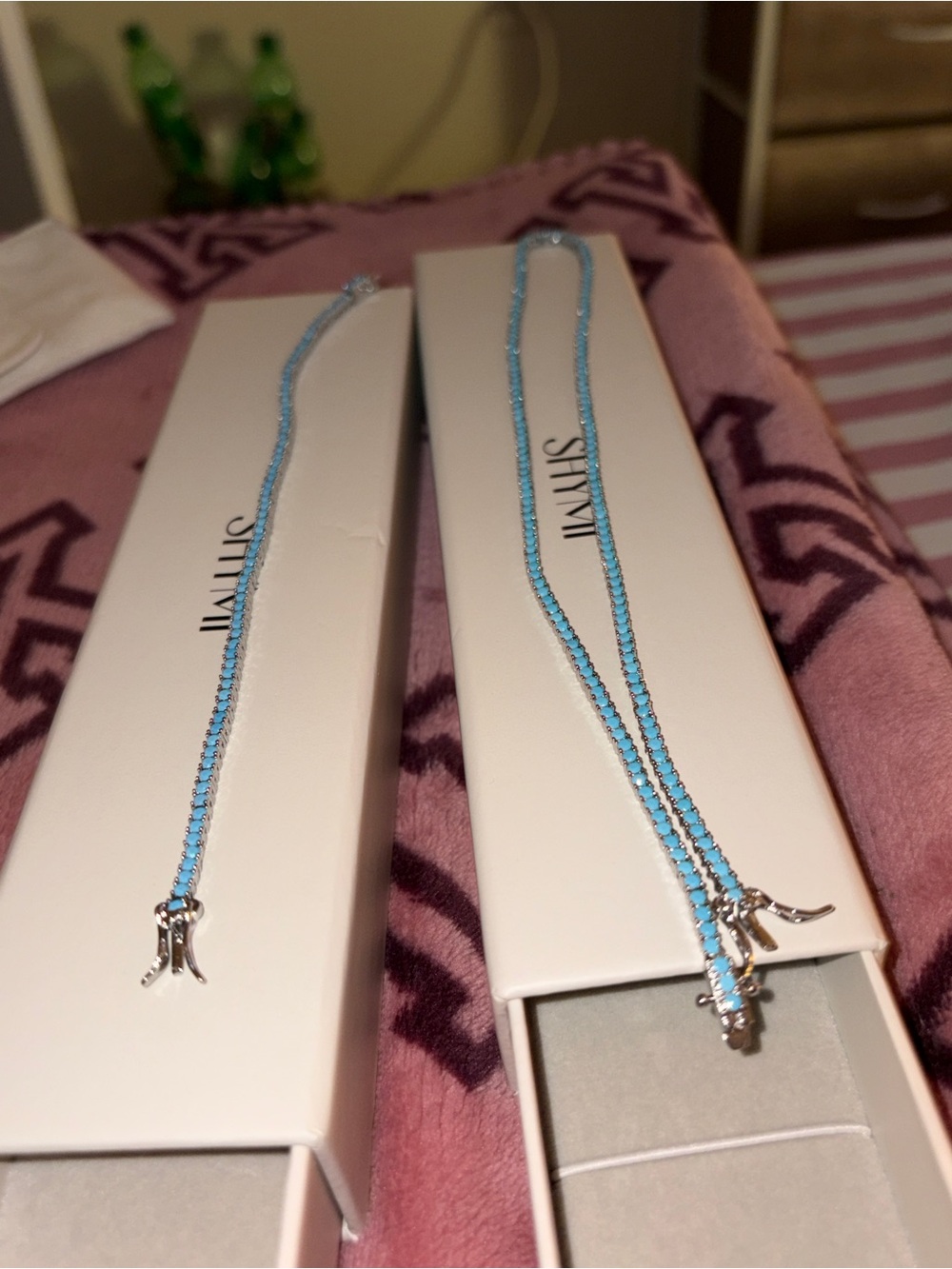 Classic 2MM Turquoise Necklace and Bracelet Set